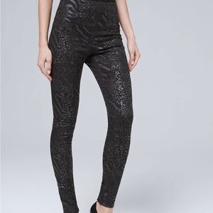 White House Black Market (WHBM) Runway Legging With Foil Print
